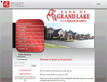 Tablet Screenshot of bankofgrove.com
